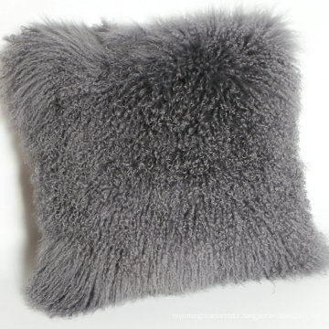 living room mongilian lamb skin sofa pillow